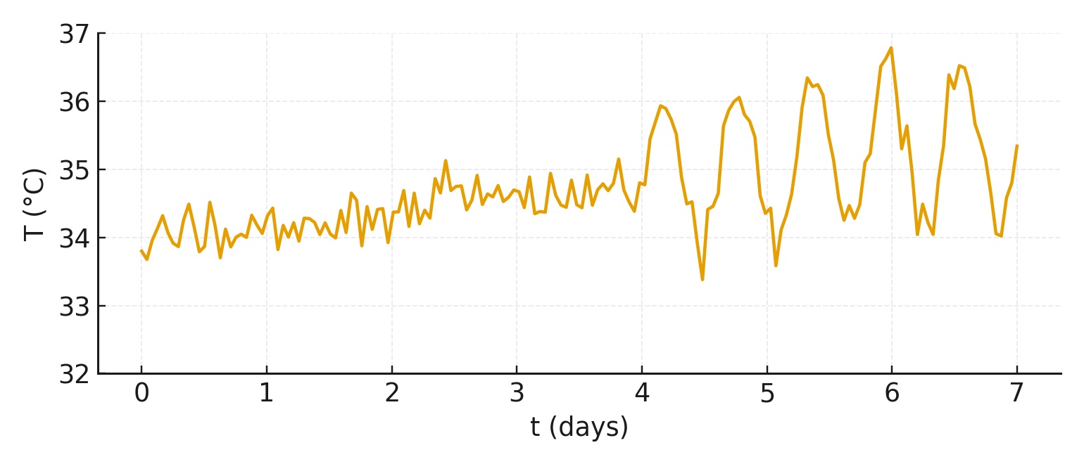 Temperature pattern – example 3